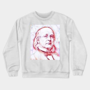 Horace Greeley Portrait | Horace Greeley Artwork Crewneck Sweatshirt